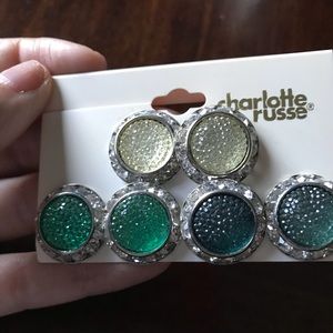 3 pack sparkly earrings